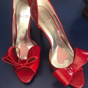 Paris Hilton Red Patent Leather Pumps